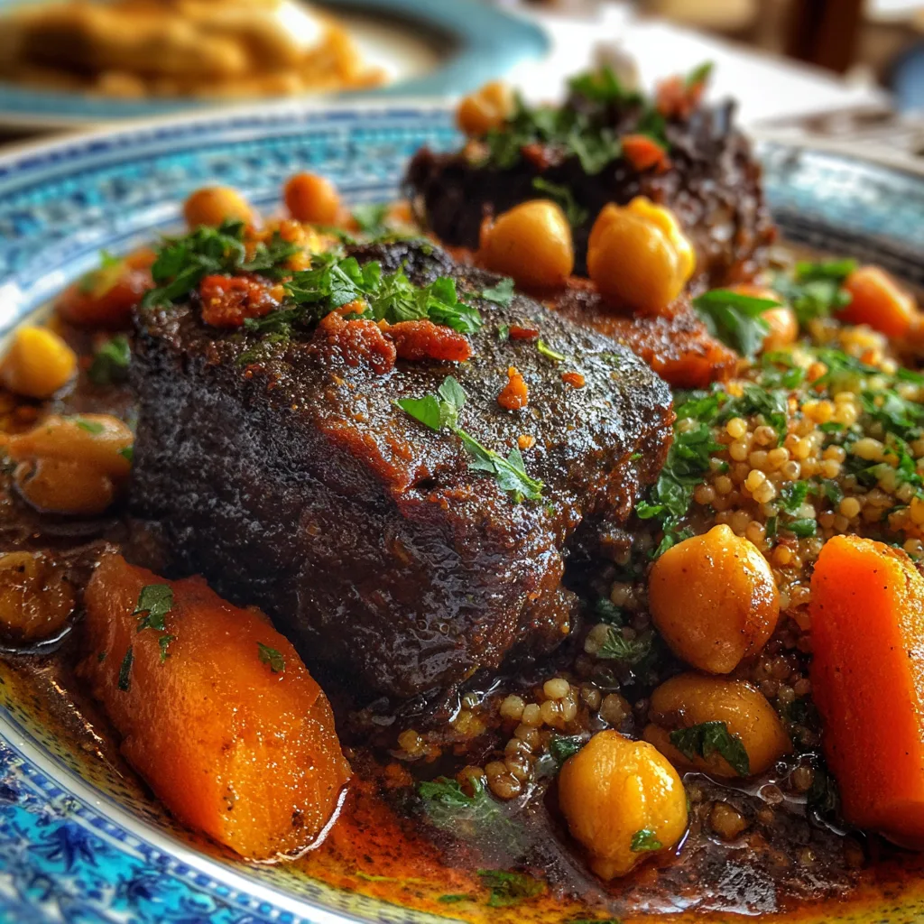 Easy Moroccan Flavors for Busy Cooks: Easy Moroccan chicken with chickpeas, tomatoes, and spices in a white skillet, topped with fresh cilantro.