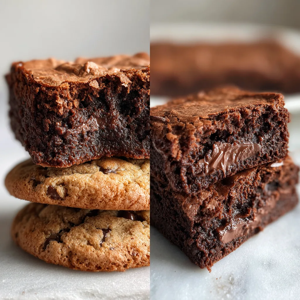 Side by side comparison of failed gluten-free chocolate cake with sunken center next to perfect gluten-free cake